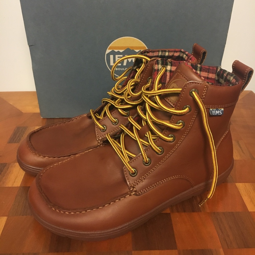 Men’s Lems Boulder Boots Leather (Never worn)